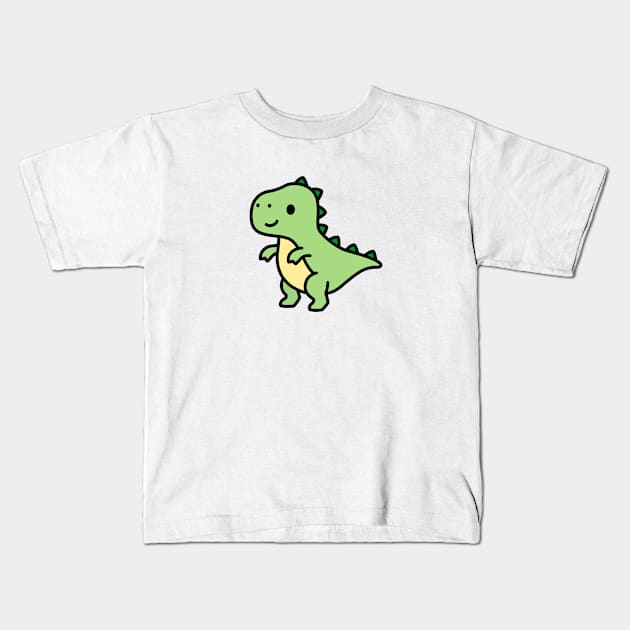 T. Rex Kids T-Shirt by littlemandyart